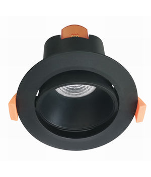 9W LED Tri-CCT Dimmable Gimbal Low Glare Recessed Downlights IP20 Cut out: Ø90mm