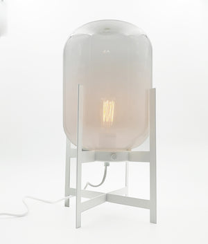 Modern Minimalist Glass & Iron Base Table or Floor Lamps