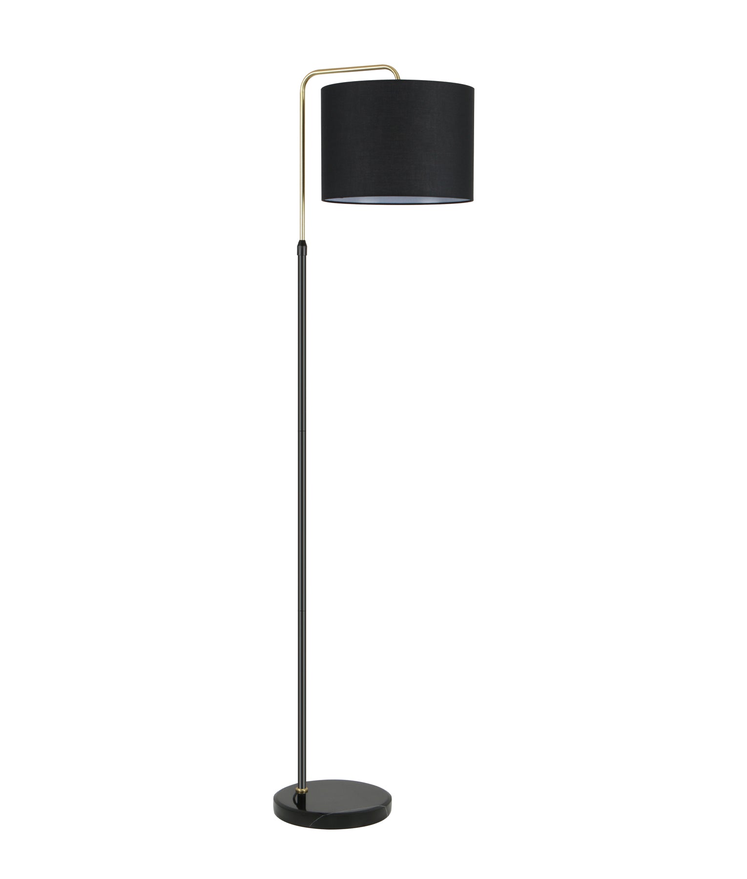 Modern Drum Shade with Marble Base Height Adjustable Floor Lamps