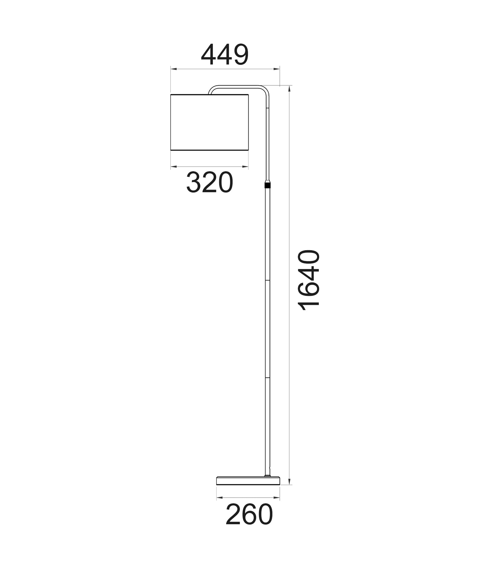 Modern Drum Shade with Marble Base Height Adjustable Floor Lamps