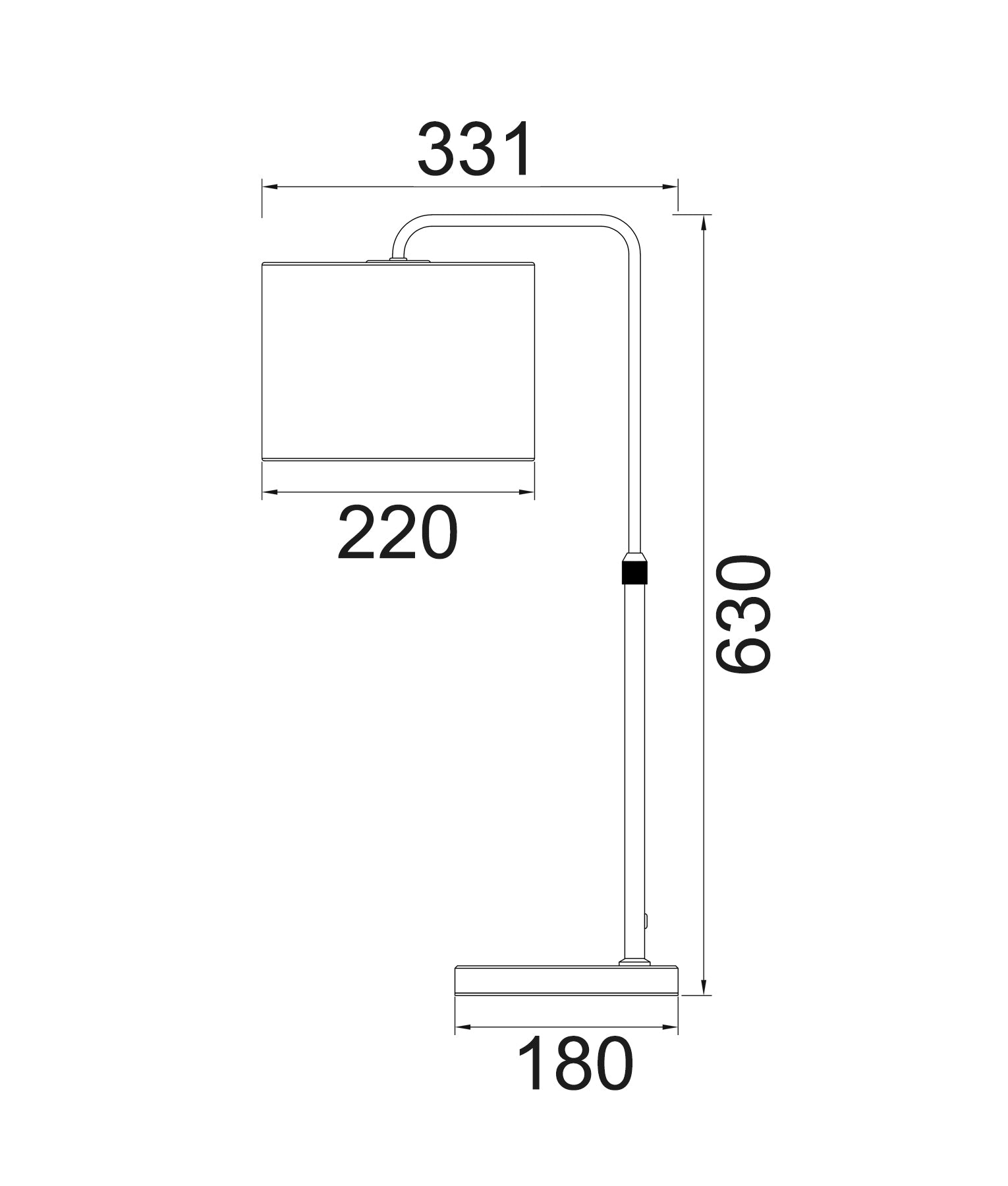 Modern Drum Shade with Marble Base Height Adjustable Table Lamps