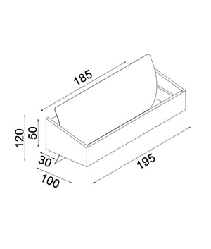 Interior LED Tri-CCT Rectangular Up/Down Dimmable Wall Light