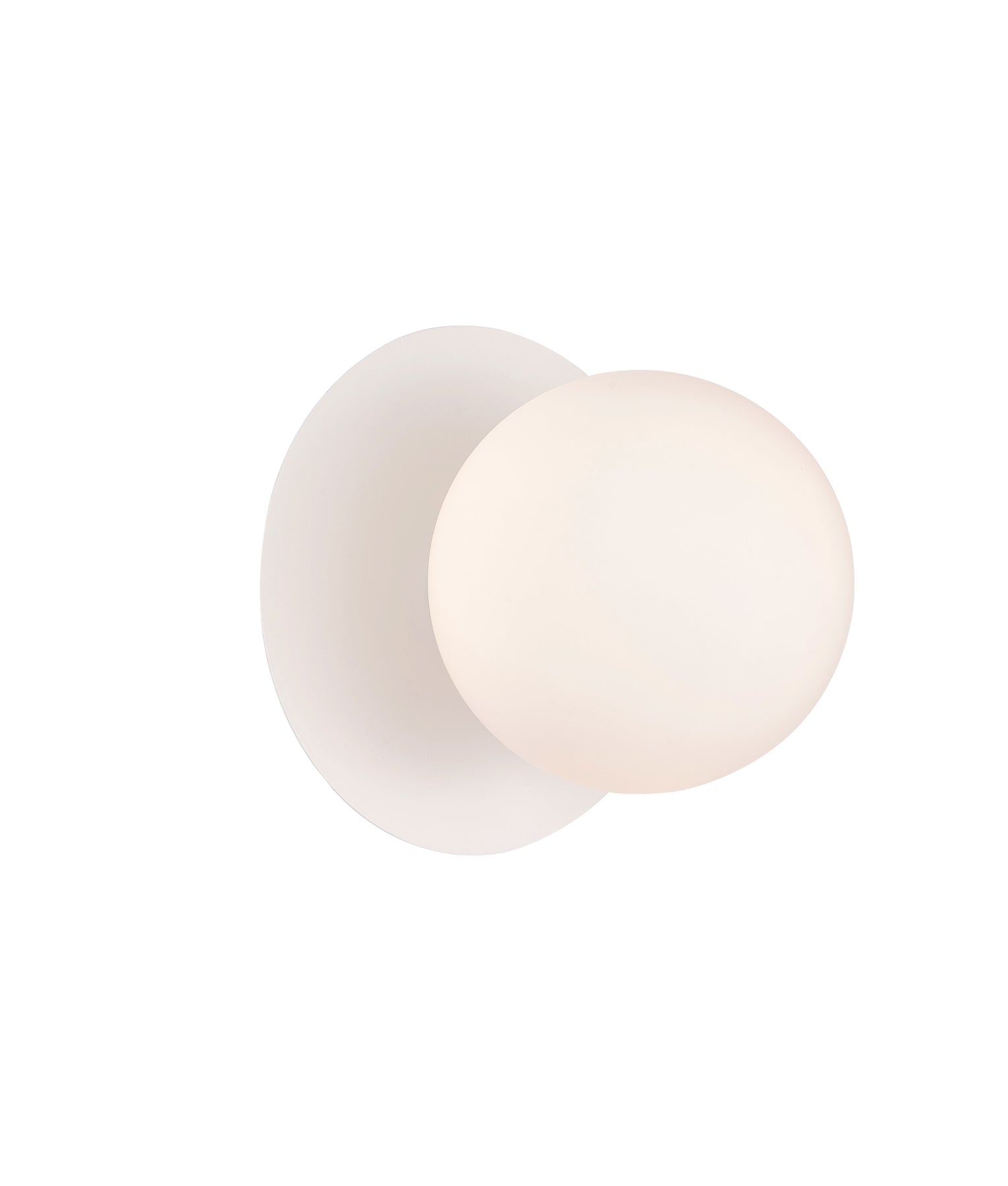 Interior Round Opal Diffuser Round Base Wall Lights