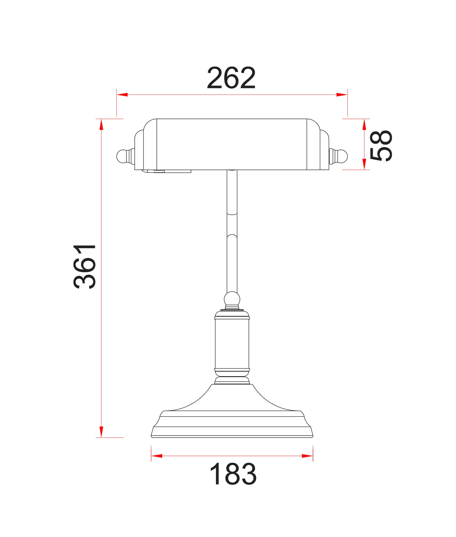 Interior Banker Lamps with Antique Brass Highlight