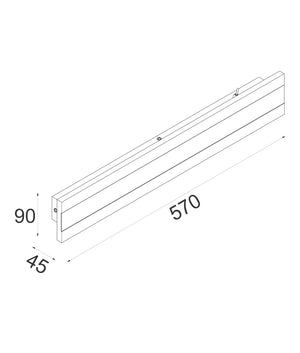 Exterior / Interior LED Tri-CCT Rectangular with Frosted Diffuser Wall Lights (L300mm) IP65