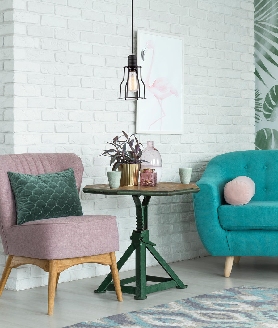 Industrial Modern Black Angled Bird Cage Pendant Lights