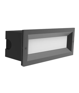 Exterior LED Tri-CCT Recessed Rectangular Frosted Diffuser Wall / Brick Lights IP65