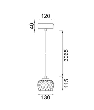 Interior LED Tri-CCT Glass with Segments Ellipse Pendant Lights