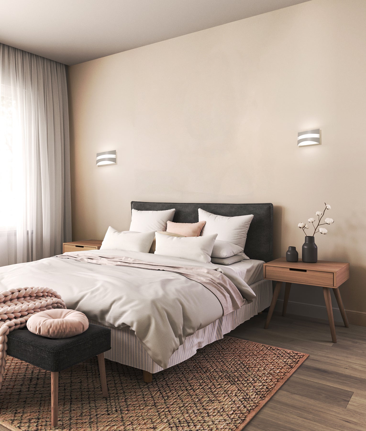 Interior LED Tri-CCT Rectangular Up/Down Dimmable Wall Light