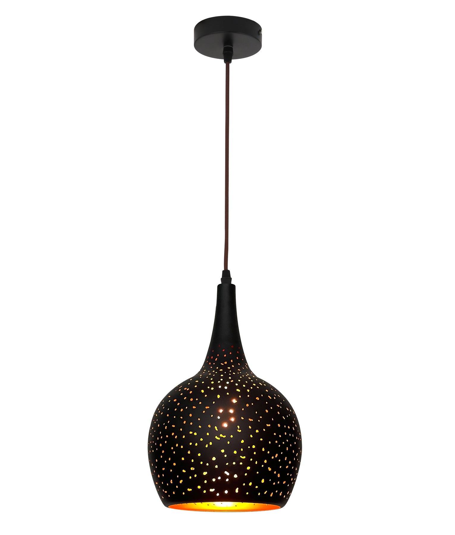 Modern Bohemian Rustic Embossed Bell Shape Pendant Light