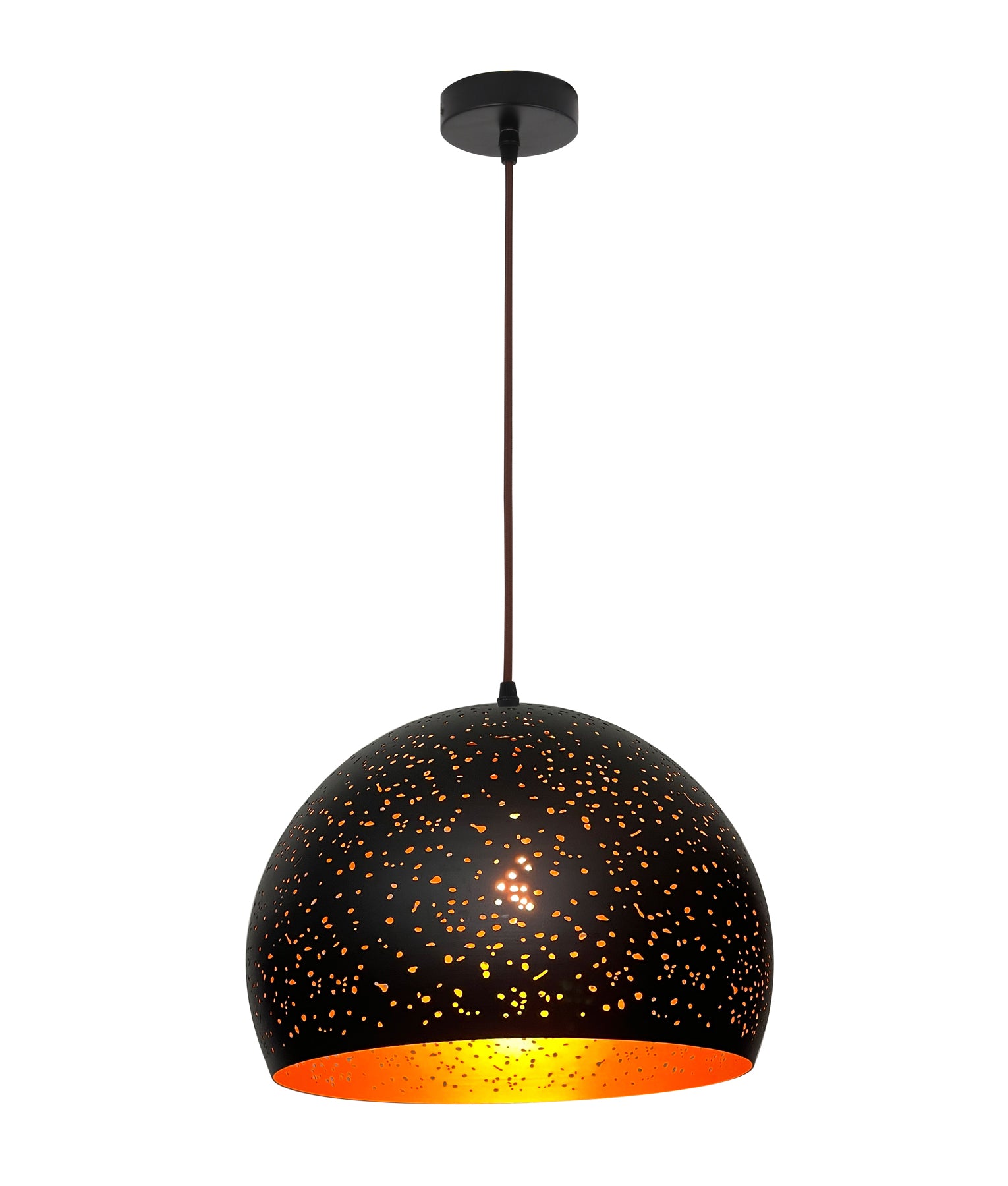 Modern Bohemian Rustic Embossed Dome Shape Pendant Light
