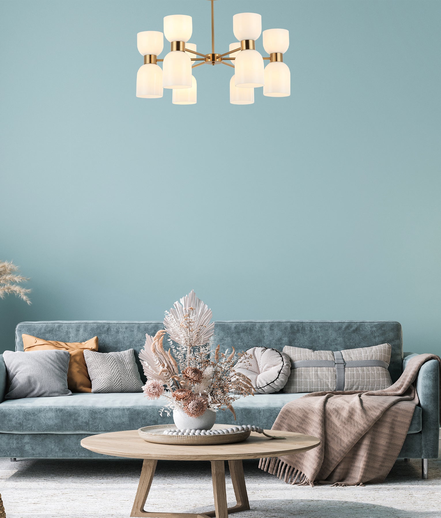 Modern Ellipse Smokey Black Mirror Finish / Opal Glass Pendant Lights