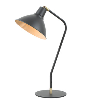 Modern Cone Shade with Antique Brass Highlight Table Lamps