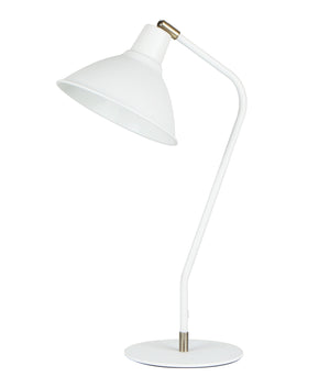 Modern Cone Shade with Antique Brass Highlight Table Lamps
