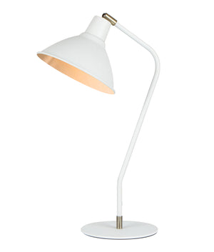 Modern Cone Shade with Antique Brass Highlight Table Lamps