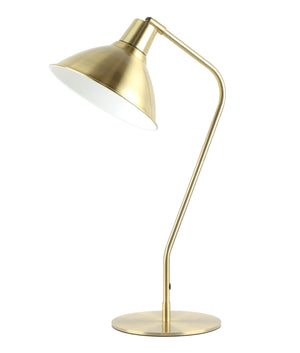 Modern Cone Shade with Antique Brass Highlight Table Lamps