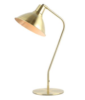Modern Cone Shade with Antique Brass Highlight Table Lamps