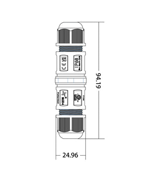 Waterproof 2 Way Connector IP68