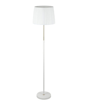 Modern Slanted Pleated Shade Adjustable Height Rod Floor Lamps