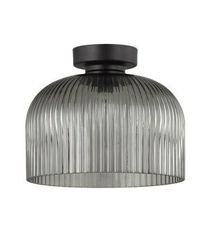 D.I.Y. Dome Ribbed Glass Batten Fix Ceiling Lights