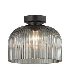 D.I.Y. Dome Ribbed Glass Batten Fix Ceiling Lights