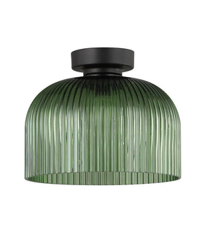 D.I.Y. Dome Ribbed Glass Batten Fix Ceiling Lights