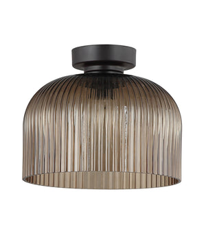 D.I.Y. Dome Ribbed Glass Batten Fix Ceiling Lights