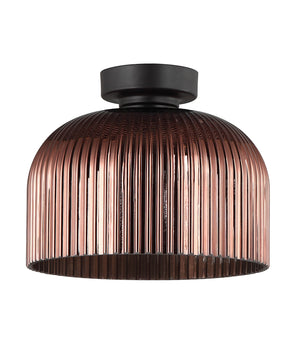 D.I.Y. Dome Ribbed Glass Batten Fix Ceiling Lights