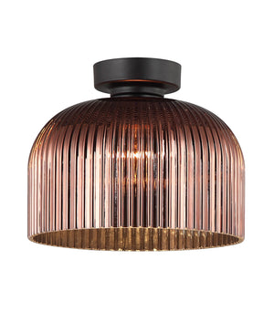 D.I.Y. Dome Ribbed Glass Batten Fix Ceiling Lights