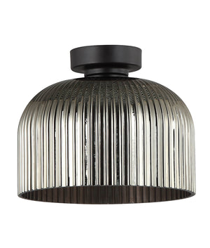 D.I.Y. Dome Ribbed Glass Batten Fix Ceiling Lights