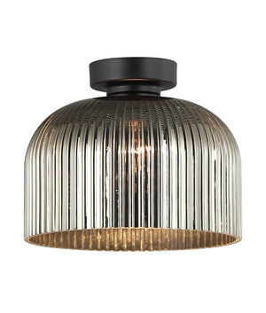 D.I.Y. Dome Ribbed Glass Batten Fix Ceiling Lights
