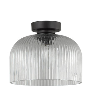 D.I.Y. Dome Ribbed Glass Batten Fix Ceiling Lights