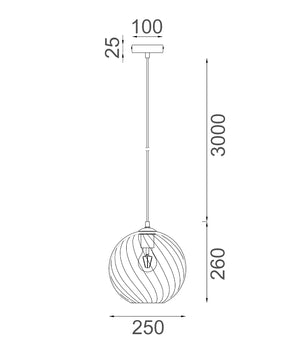 Interior Wine Glass Shade Wavy Finish Round Glass Pendant Lights