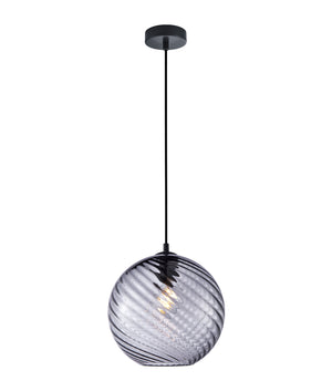 Interior Wine Glass Shade Wavy Finish Round Glass Pendant Lights