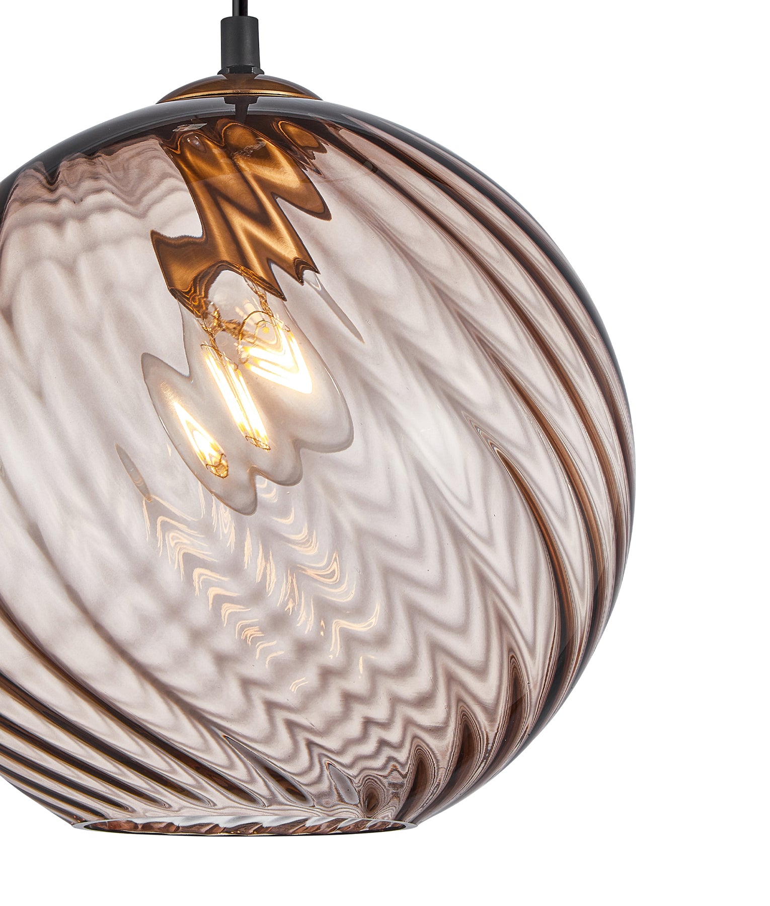 Interior Wine Glass Shade Wavy Finish Round Glass Pendant Lights
