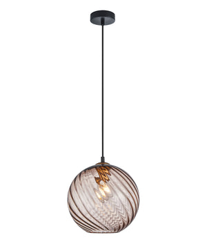 Interior Wine Glass Shade Wavy Finish Round Glass Pendant Lights