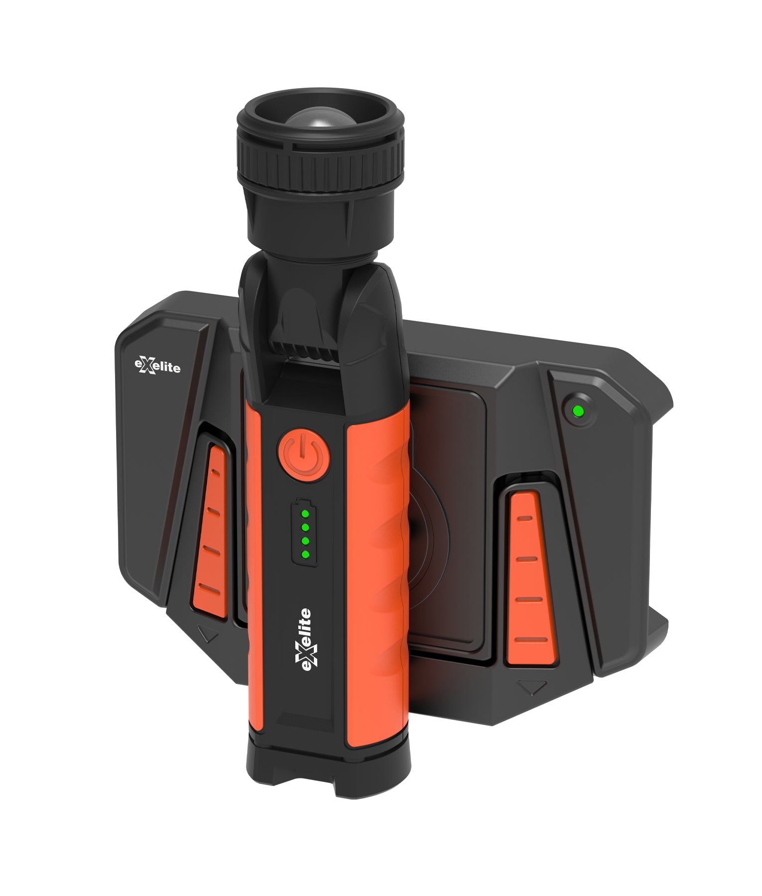 Adjustable LED Rechargeable Max 900LM Flood & Spot Beam Torch IP54 IK08