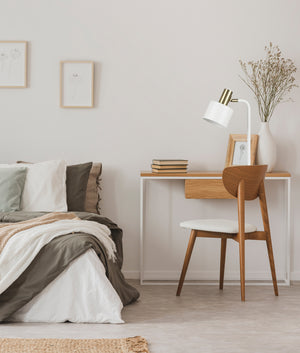 Modern Cylinder Iron Shade with Antique Brass Highlight Table Lamps