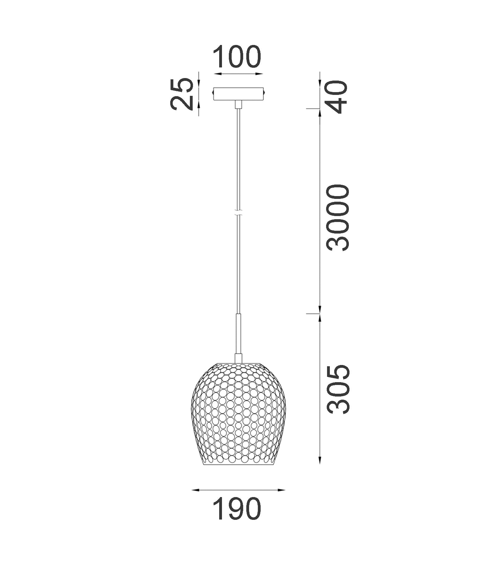 Modern Wine Glass Shape Dimpled Pendant Lights