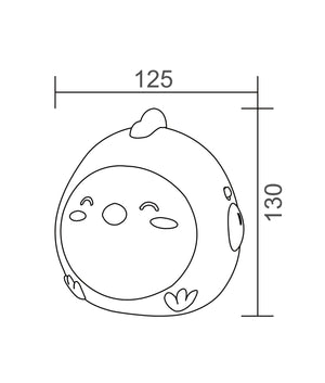LED USB Rechargeable Tri-CCT Dimmable Chicken Kids Nightlight / Utility Light