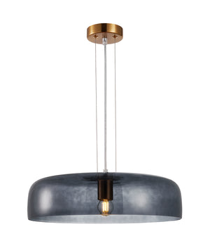 Designed Modern Interior Dome Glass with Brass Highlight Pendant Lights