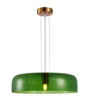 Designed Modern Interior Dome Glass with Brass Highlight Pendant Lights