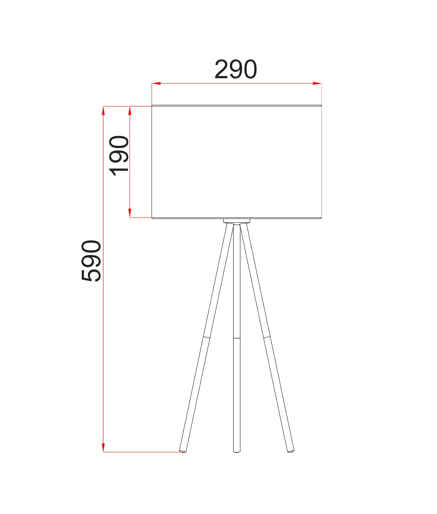 Modern Drum Shade with Antique Brass Tripod Table Lamps