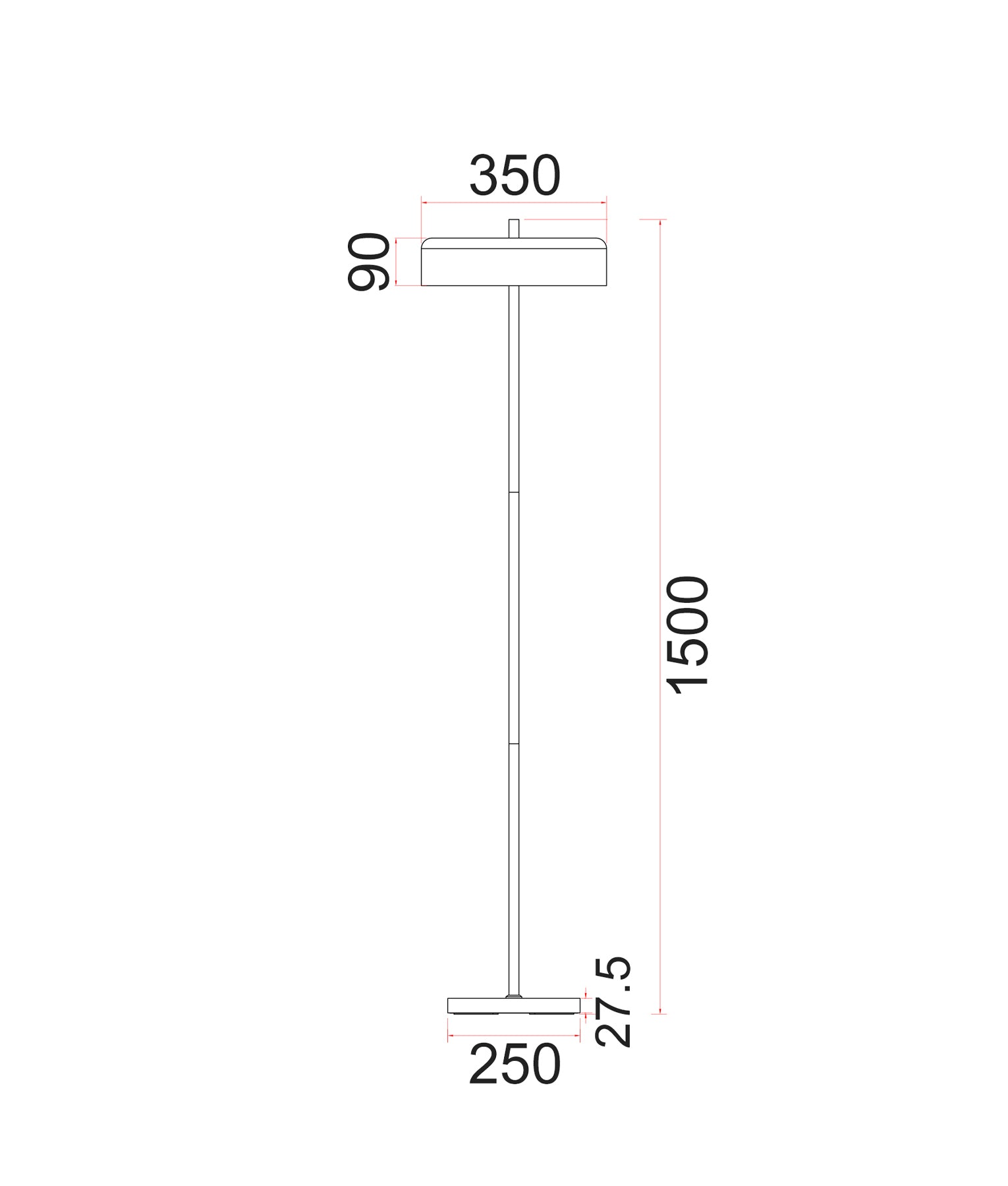 Minimalist Scandinavian Interior Drum Iron Shade Floor Lamps