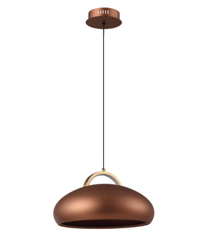 Interior LED Tri-CCT Dome with Brass Highlight Pendant Lights