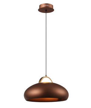 Interior LED Tri-CCT Dome with Brass Highlight Pendant Lights