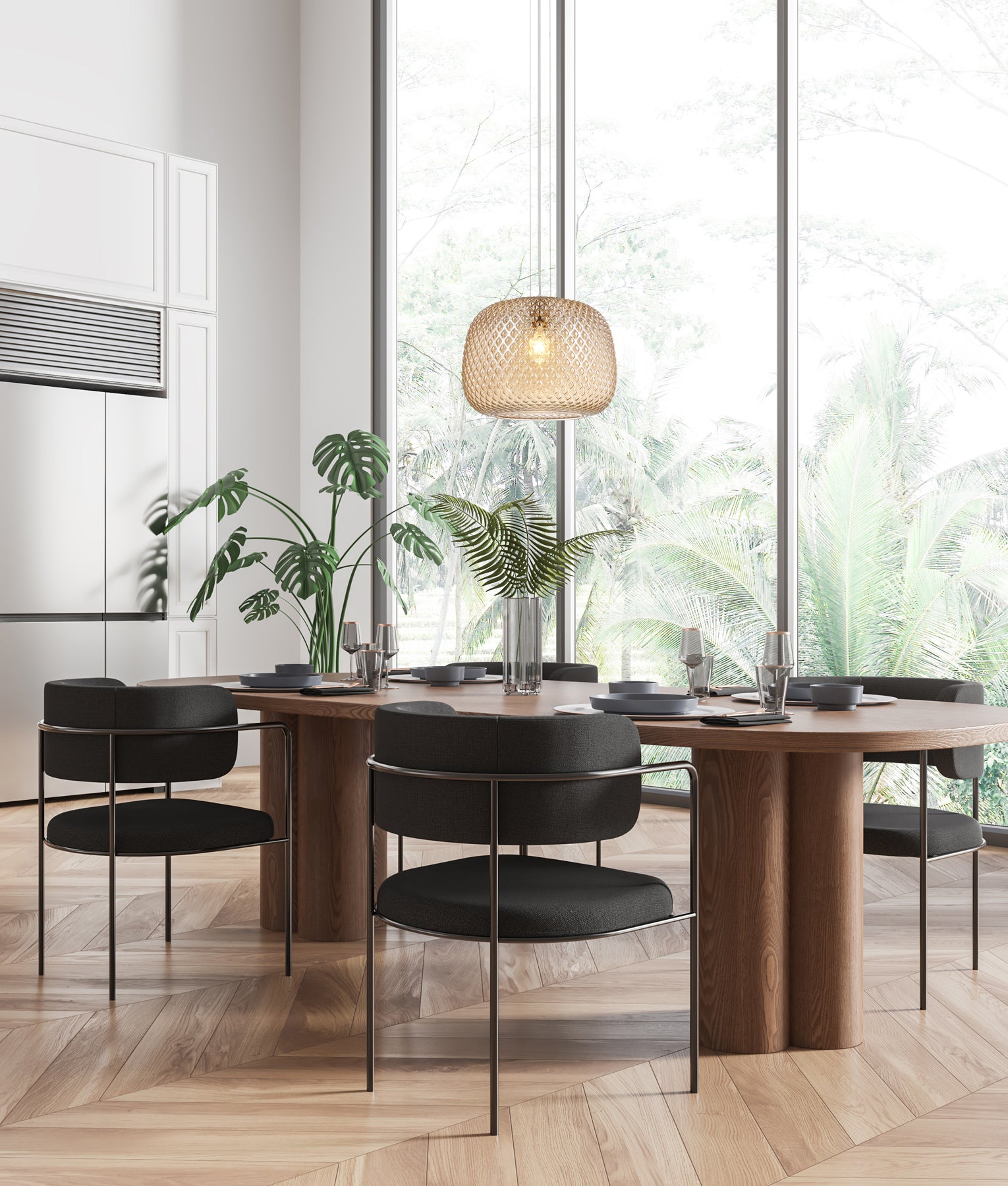 Designed Modern Interior Dome Glass with Segments Pendant Lights