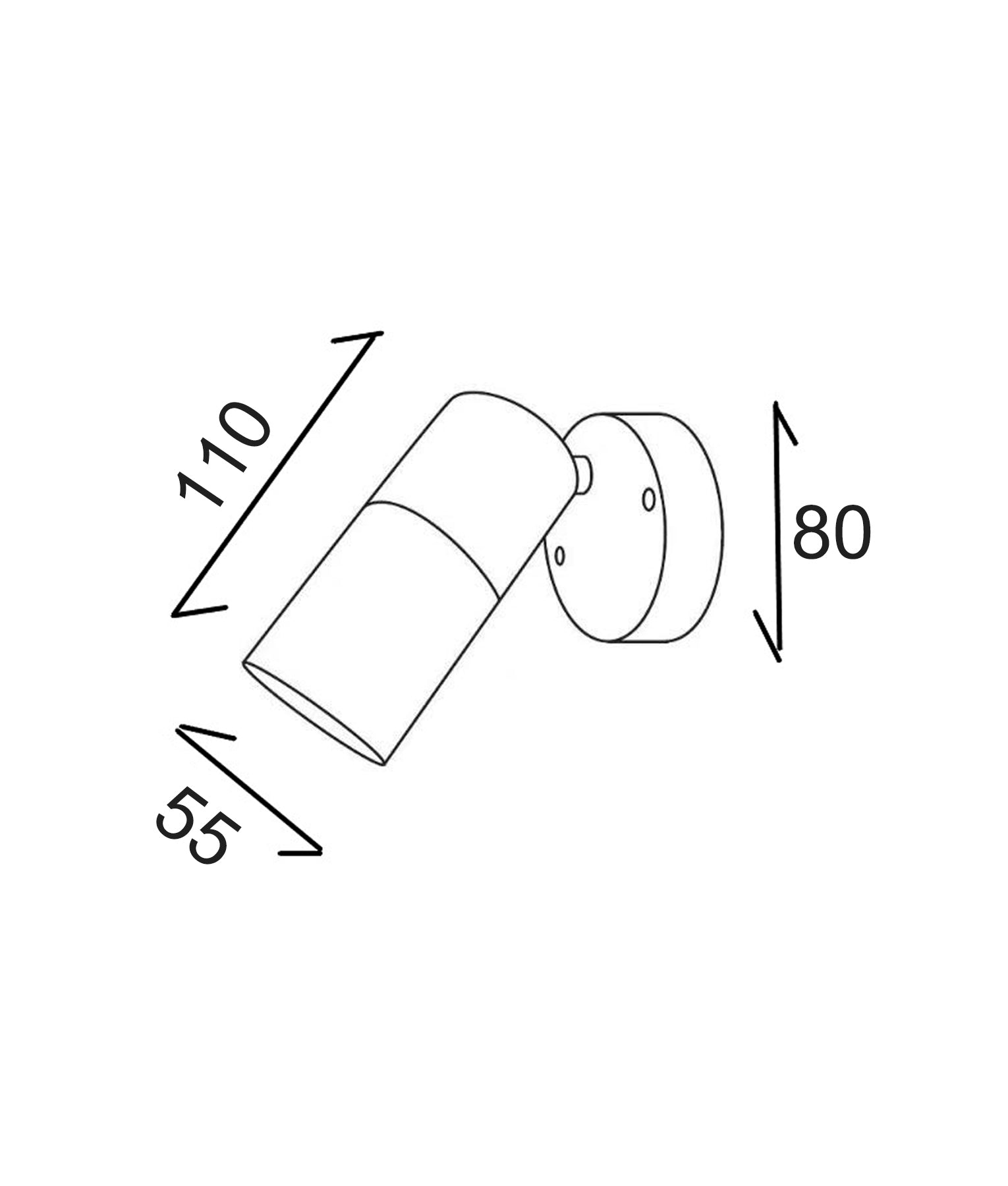 Interior 1xGU10 Single Adjustable Head Round Base Ceiling Spot Lights