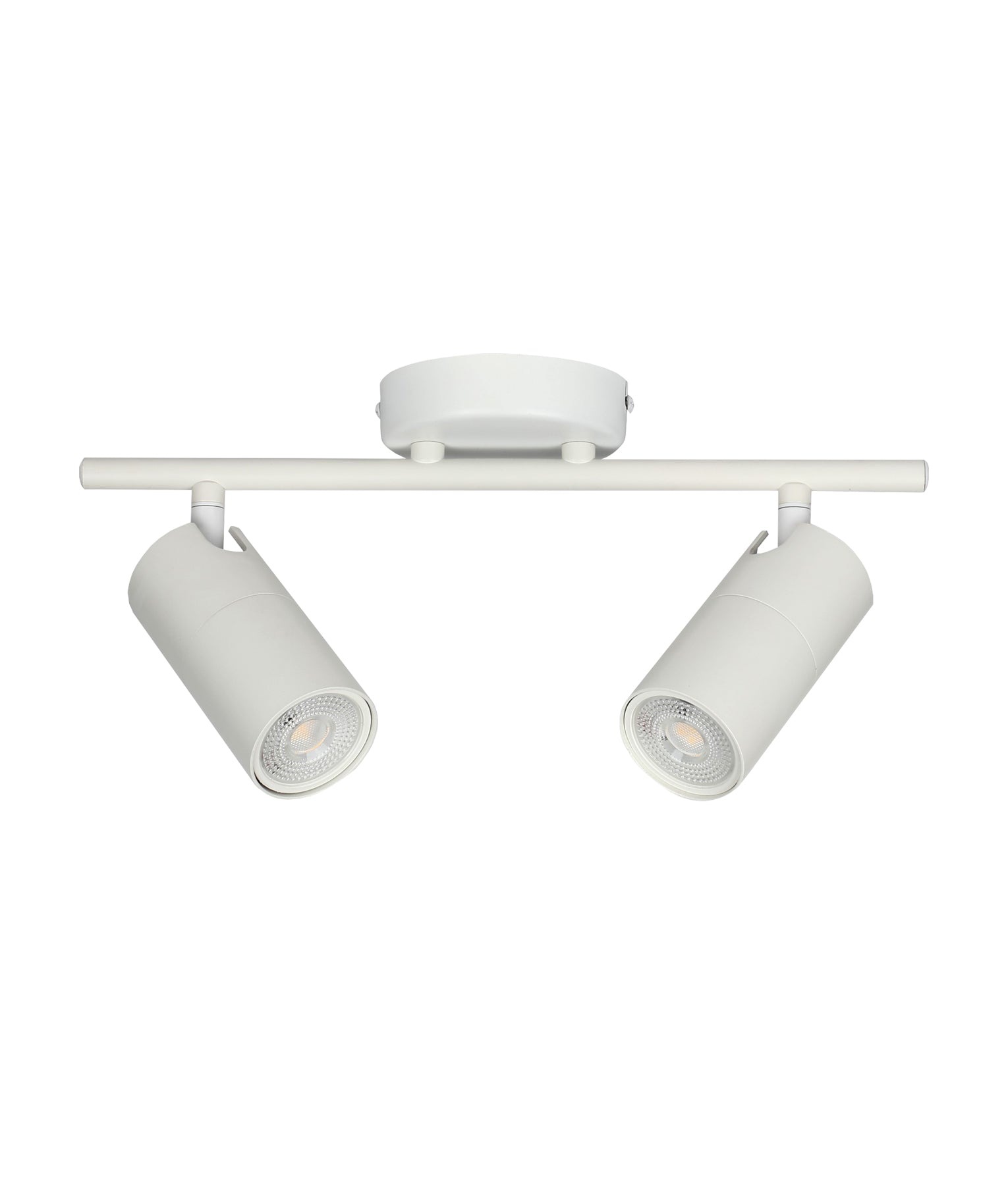 Interior 2xGU10 Double Adjustable Head Round Base Ceiling Spot Lights
