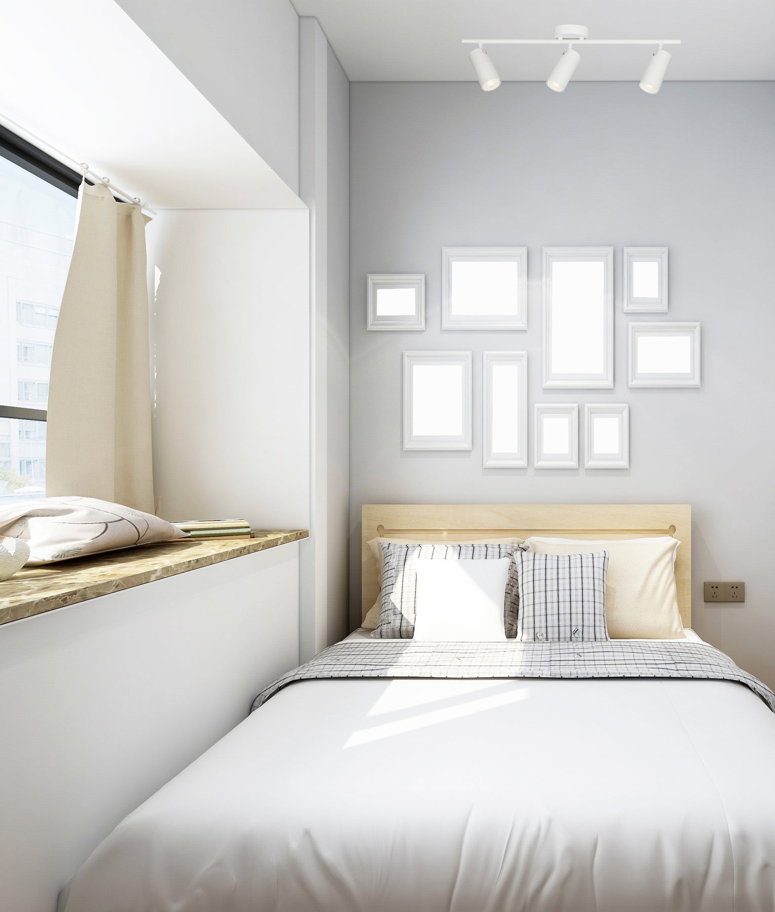 Interior 3xGU10 Triple Adjustable Head Round Base Ceiling Spot Lights